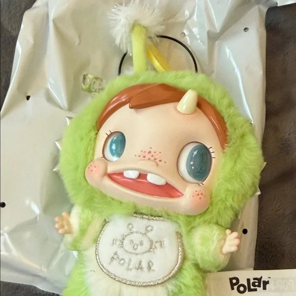 Hello Polar plushie Monster Baby. “ Powa” green monster. Authentic by Popmart. - Picture 1 of 6